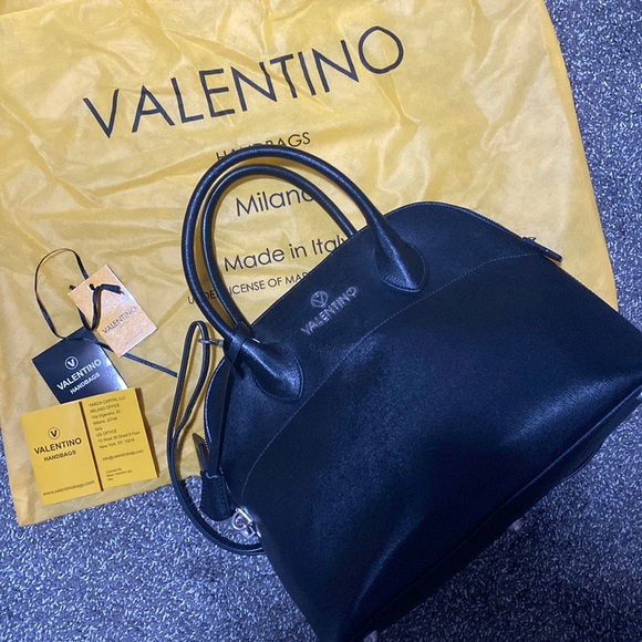 Valentino black shoulder satchel bag with crossbody strap - Picture 3 of 10